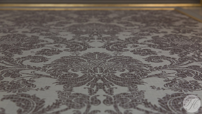 klassieke wandbespanning van grondlaag, molton en gespannen stof Dudok, Dordrecht