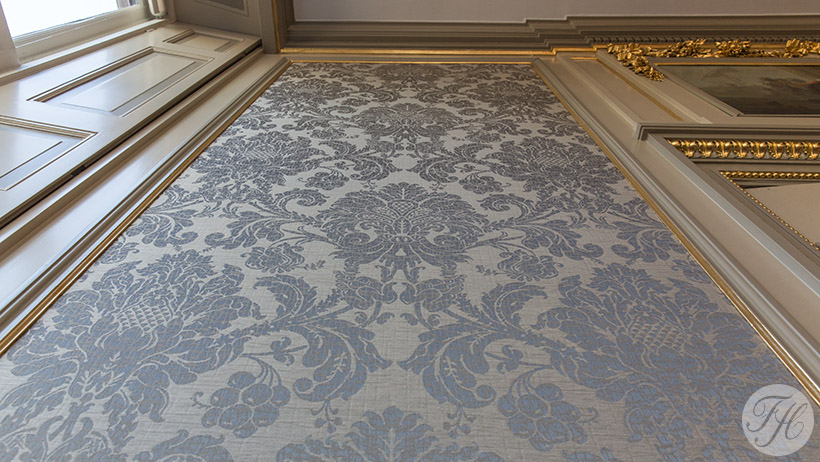 gespannen wandbespanning stof afwerkt met passend koord pand Dudok