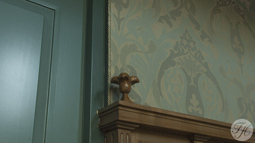 detail stof aangebracht in attractie Ravelijn van de Efteling