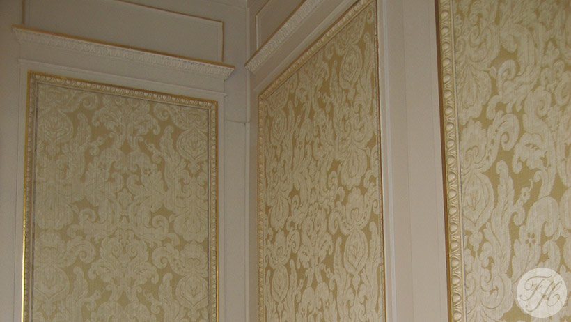 panelen met gespannen stof Herengracht 500 Amsterdam