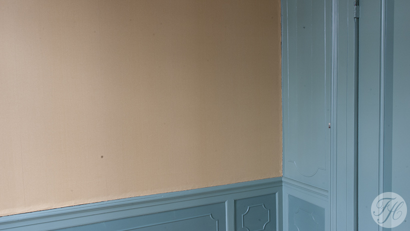 betengeling en behang aangebracht in monumentaal pand Ridderhofstad Gunterstein Breukelen