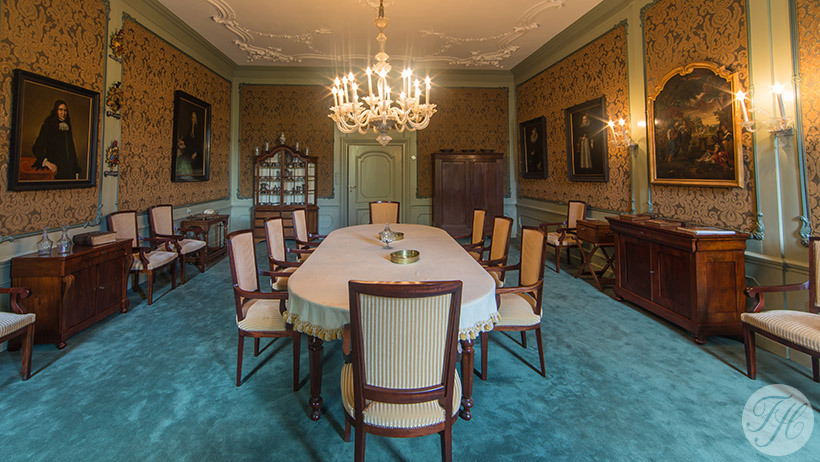 gespannen wandbespanning in stijlkamer monumentaal pand Regentenkamer weeshuis Nijmegen