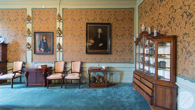 gespannen wandbespanning in stijlkamer Regentenkamer